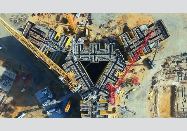 The three-petal footprint arranged in a Y-shape was designed for aerodynamic efficiency.